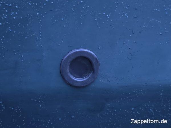 Abdeckung des Schaulochs der Füllstandsanzeige am Gastank