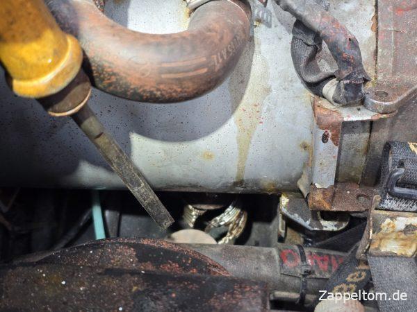 Abstemmen des alten Abgasrohrs der Webasto-Standheizung