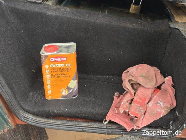 Auftritt mit Filzverkleidung und meinem Standardrostschutzgrund