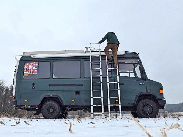 Die richtige Leiter fürs Wintercamping