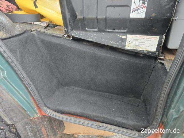 Fahrereinstieg mit Selbstklebefilz verkleiden