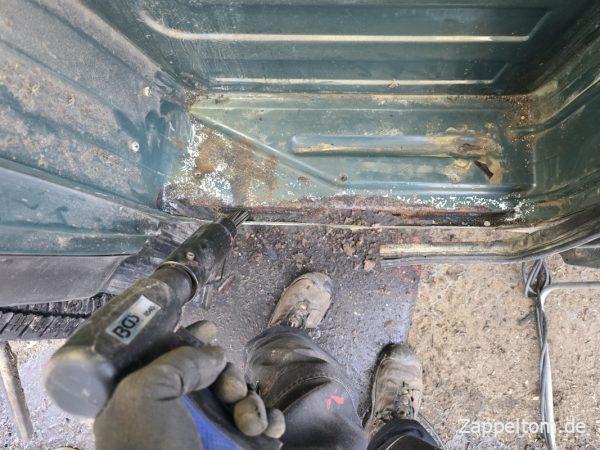 Nadelentroster an der Trittstufe