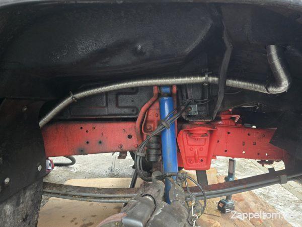 Verlegung des verlängerten Abgasrohrs der Webasto-Standheizung