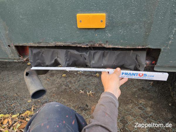 Gaskasten mit Panzerbandabdeckung