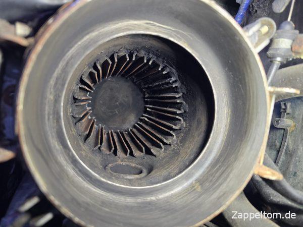 Gereinigter Wärmetaauscher um die Webasto Brennkammer