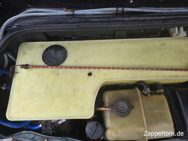 Kollision Wischwasserbehälter und Kühlmittelschlauch