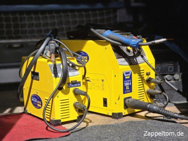 GYS EasyMIG 130 (links) im Vergleich zum 180-4 XL