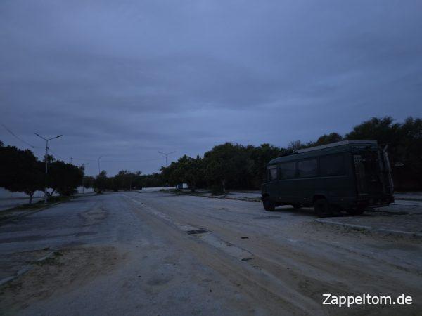 6.28 am Parkplatz Plage de Gammarth