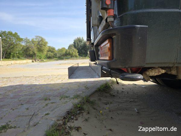 Seitenansicht mit dem neuen Heckträger