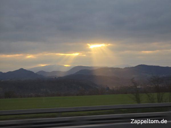 Sonnanaufgang im Appenin