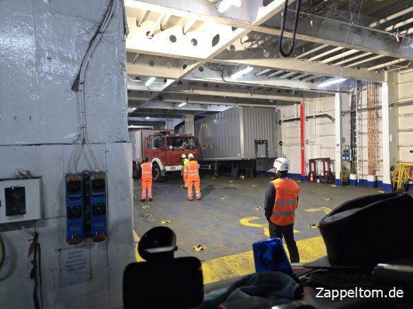 Stellplatz auf Deck 3 im Hafen Genua (17.25)