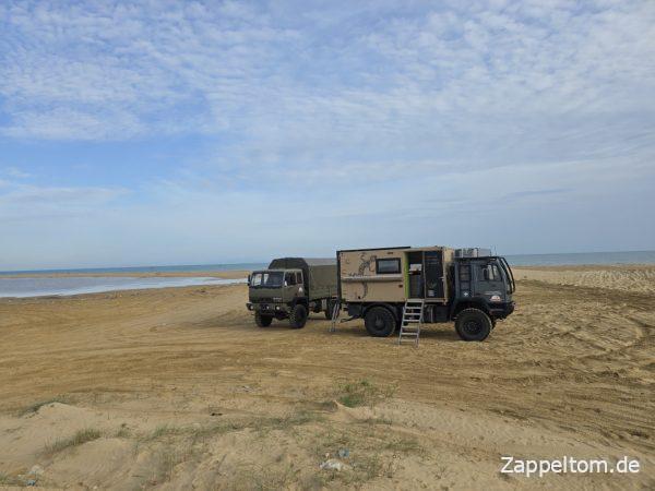 Steyr 12M18 am Strand Tunis-Gammarth