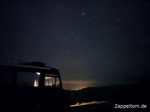 Abend auf dem Stellplatz an der Rommelpiste