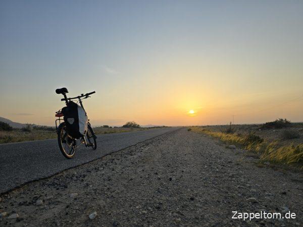 Mein Minirad beim Sonnenaufgang