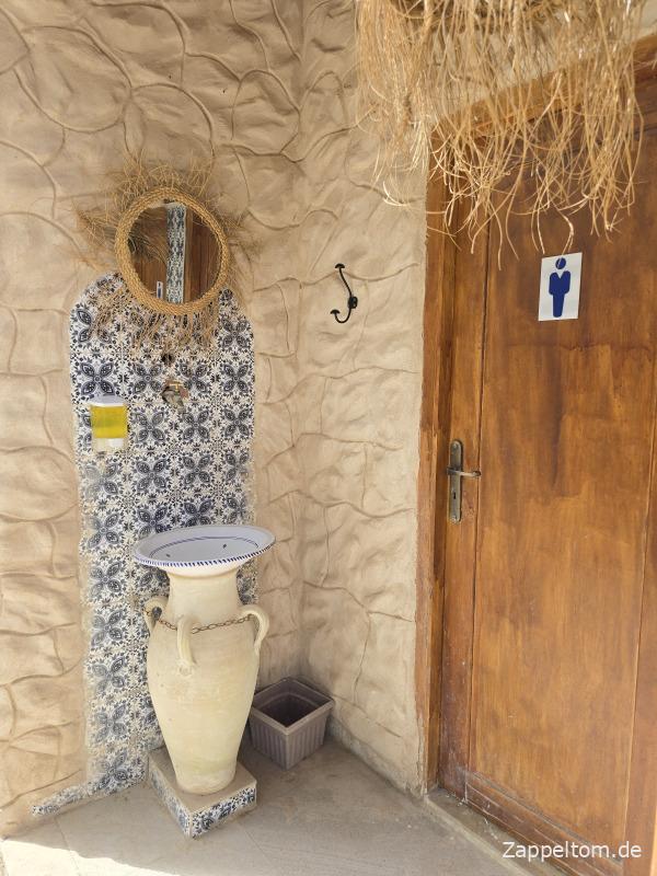 Toilette auf dem Camping Dar Bouchech