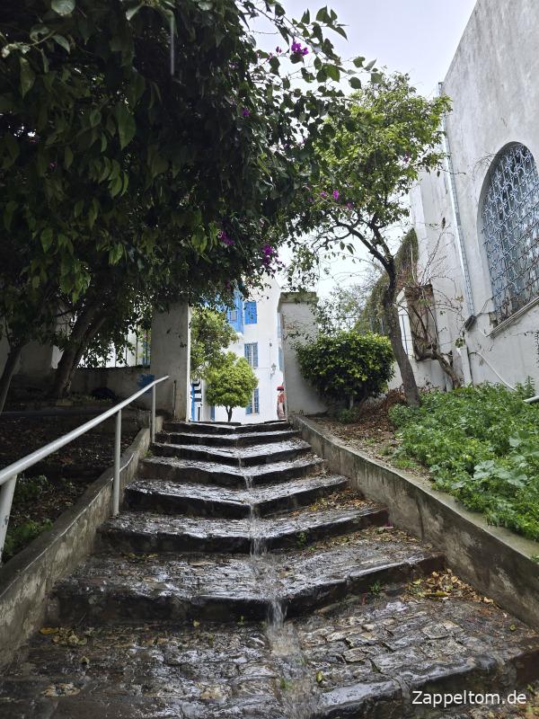 Offene Regenwasserableitung in Sidi Bou Saïd Offene Regenwasserableitung in Sidi Bou Saïd
